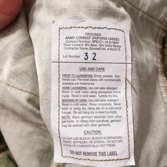 TROUSER ARMY COMBAT UNIFORM UNISEX CAMO PANTS SIZE MEDIUM REGULAR M CLEAN (34X27 - Picture 7 of 9